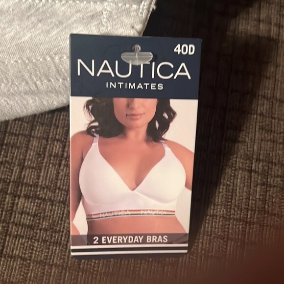 NWT Nautica Everyday Bra  -Soft Cotton Wire-Free Bra with Rainbow Band. size 40D - Picture 4 of 7
